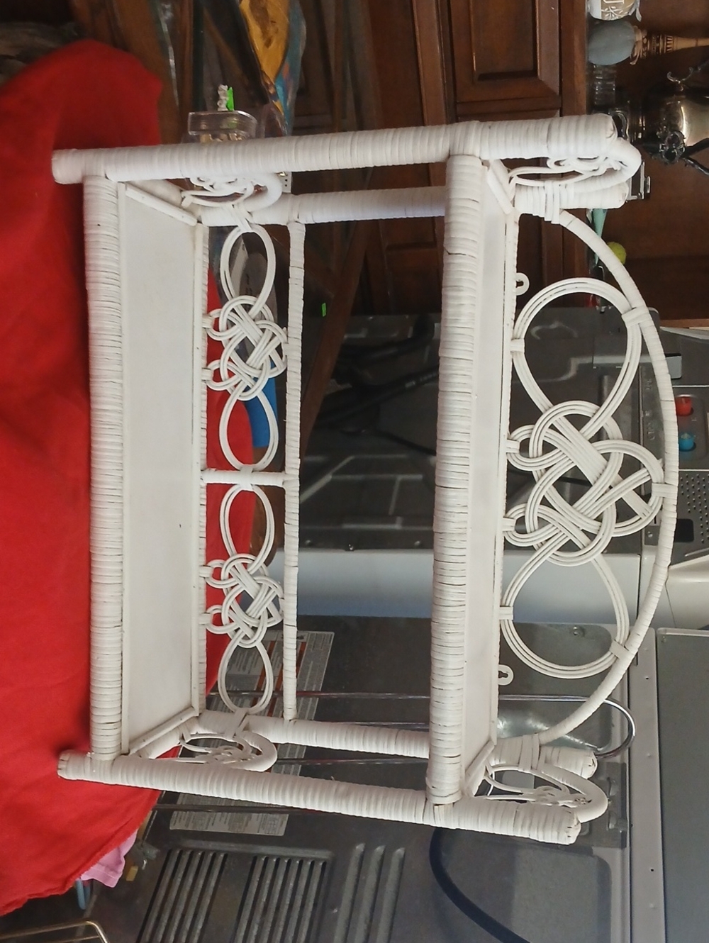 White Wicker Decorative Wall Shelf - Brand Unspecified 17 1/2 X 15 X 6 1/2
